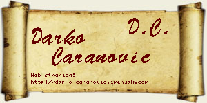 Darko Caranović vizit kartica
